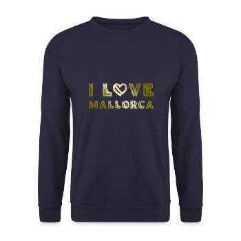 I Love Mallorca - Unisex Pullover - Navy - Vorne - Alina (178cm) & Michal (187cm)