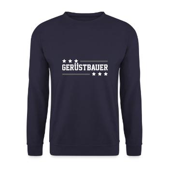 Gerüstbauer Beruf - Unisex Pullover - Navy - Vorne - Alina (178cm) & Michal (187cm)