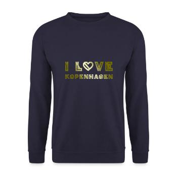 I Love Kopenhagen - Unisex Pullover - Navy - Vorne - Alina (178cm) & Michal (187cm)