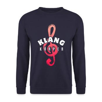 Klangkörper - Musik - Chor - Orchester - Dirigent - Unisex Pullover - Navy - Vorne - Alina (178cm) & Michal (187cm)