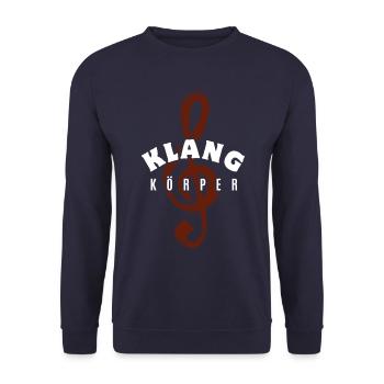 Klangkörper - Musik - Chor - Orchester - Dirigent - Unisex Pullover - Navy - Vorne - Alina (178cm) & Michal (187cm)