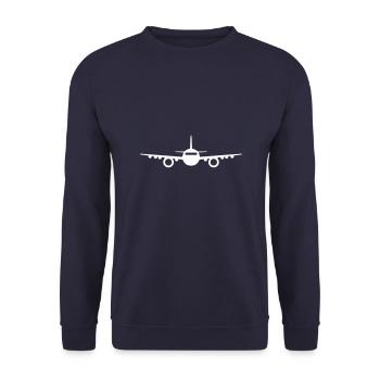 Icône d’avion - Sweat-shirt Unisexe - marine - Devant - Alina (178cm) & Michal (187cm)