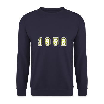 1952 Year Number - Unisex Sweatshirt - navy - Front - Alina (178cm) & Michal (187cm)