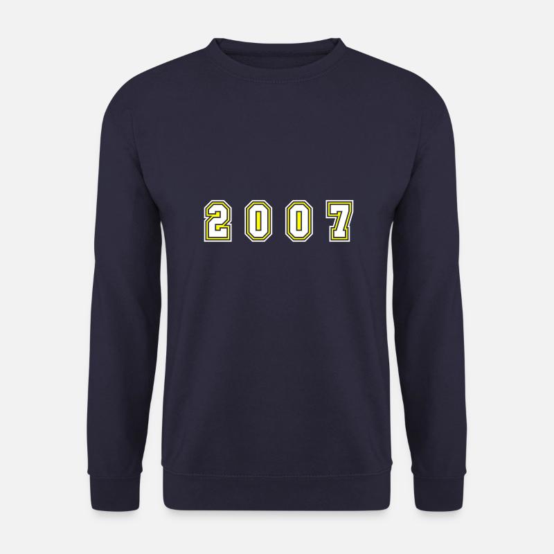 2007 Year Number - Unisex Sweatshirt - navy