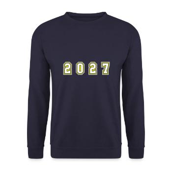 Numéro de l’année 2027 - Sweat-shirt Unisexe - marine - Devant - Alina (178cm) & Michal (187cm)