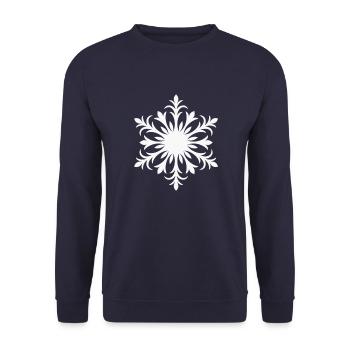 Flocon de neige - Sweat-shirt Unisexe - marine - Devant - Alina (178cm) & Michal (187cm)