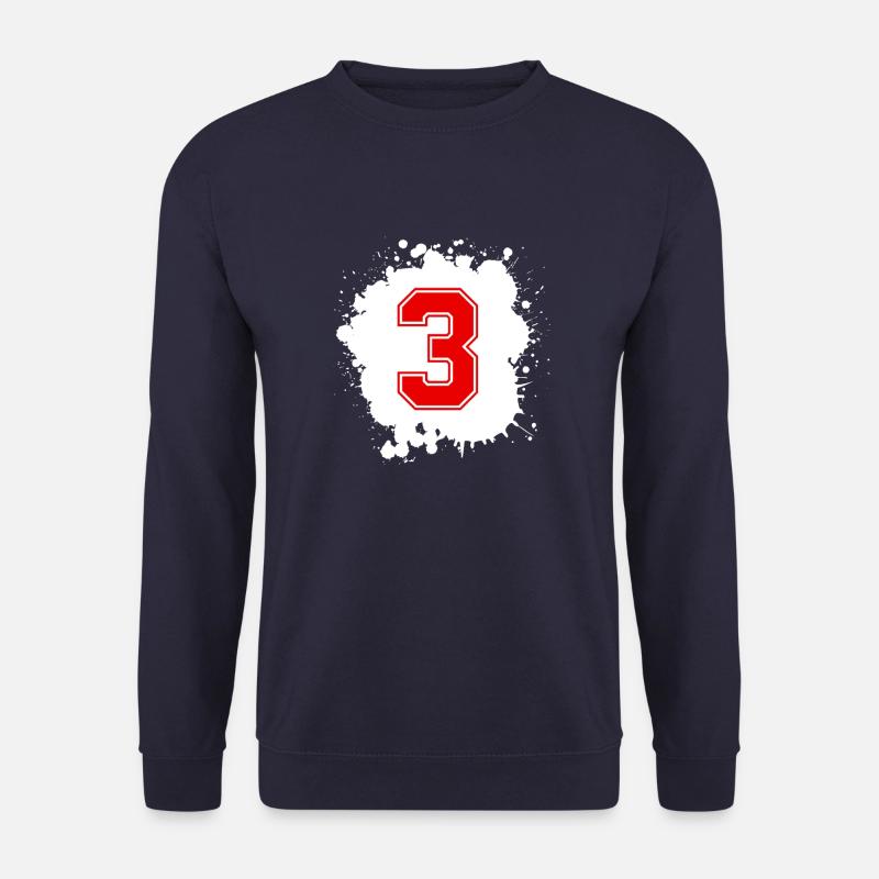 3 Nombre d’objets blob - Sweat-shirt Unisexe - marine