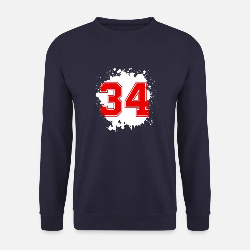34 Zahl Klecks - Unisex Pullover - Navy