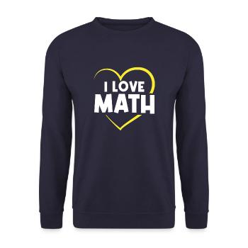 I love math - Unisex Sweatshirt - navy - Front - Alina (178cm) & Michal (187cm)