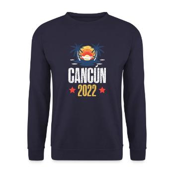 Cancun 2022 - Unisex Sweatshirt - navy - Front - Alina (178cm) & Michal (187cm)