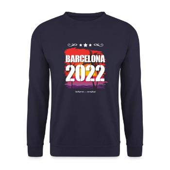 Barcelona 2022 - Unisex Pullover - Navy - Vorne - Alina (178cm) & Michal (187cm)