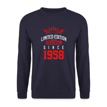 1958 limited edition - Unisex Sweatshirt - navy - Front - Alina (178cm) & Michal (187cm)