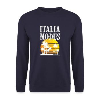 Mode Italie - Sweat-shirt Unisexe - marine - Devant - Alina (178cm) & Michal (187cm)
