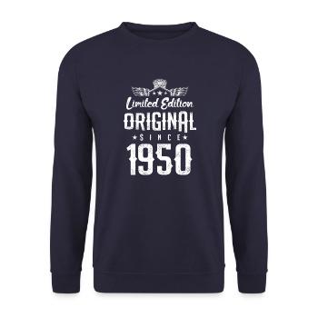 Édition limitée 1950 - Sweat-shirt Unisexe - marine - Devant - Alina (178cm) & Michal (187cm)