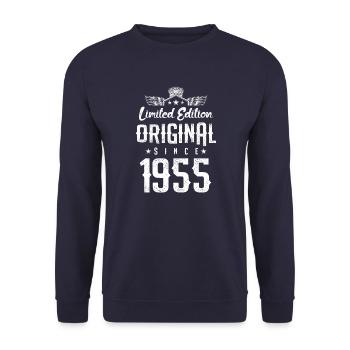 1955 limited edition - Unisex Pullover - Navy - Vorne - Alina (178cm) & Michal (187cm)