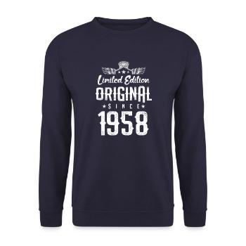 1958 limited edition - Unisex Sweatshirt - navy - Front - Alina (178cm) & Michal (187cm)