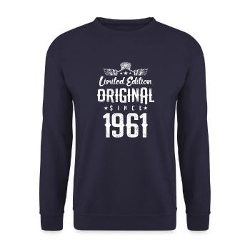 Édition limitée 1961 - Sweat-shirt Unisexe - marine - Devant - Alina (178cm) & Michal (187cm)