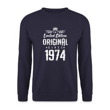 Édition limitée 1974 - Sweat-shirt Unisexe - marine - Devant - Alina (178cm) & Michal (187cm)