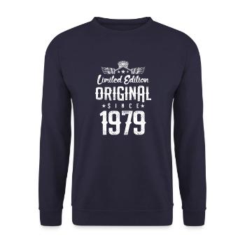 1979 limited edition - Unisex Pullover - Navy - Vorne - Alina (178cm) & Michal (187cm)