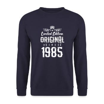 1985 limited edition - Unisex Pullover - Navy - Vorne - Alina (178cm) & Michal (187cm)
