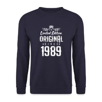 Édition limitée 1989 - Sweat-shirt Unisexe - marine - Devant - Alina (178cm) & Michal (187cm)