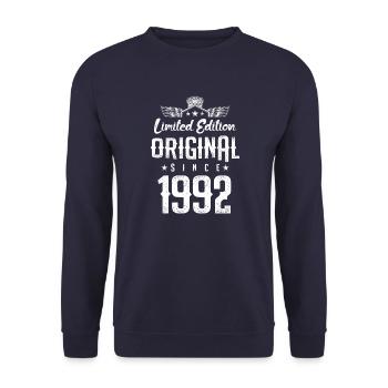 Édition limitée 1992 - Sweat-shirt Unisexe - marine - Devant - Alina (178cm) & Michal (187cm)