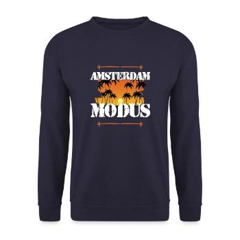 Amsterdam Mode - Sweat-shirt Unisexe - marine - Devant - Alina (178cm) & Michal (187cm)