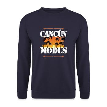 Cancun Modus - Unisex Pullover - Navy - Vorne - Alina (178cm) & Michal (187cm)