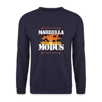 Marbella Mode - Sweat-shirt Unisexe - marine - Devant - Alina (178cm) & Michal (187cm)