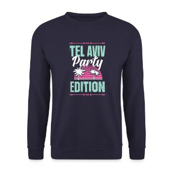 Tel Aviv Party Edition - Sweat-shirt Unisexe - marine - Devant - Alina (178cm) & Michal (187cm)