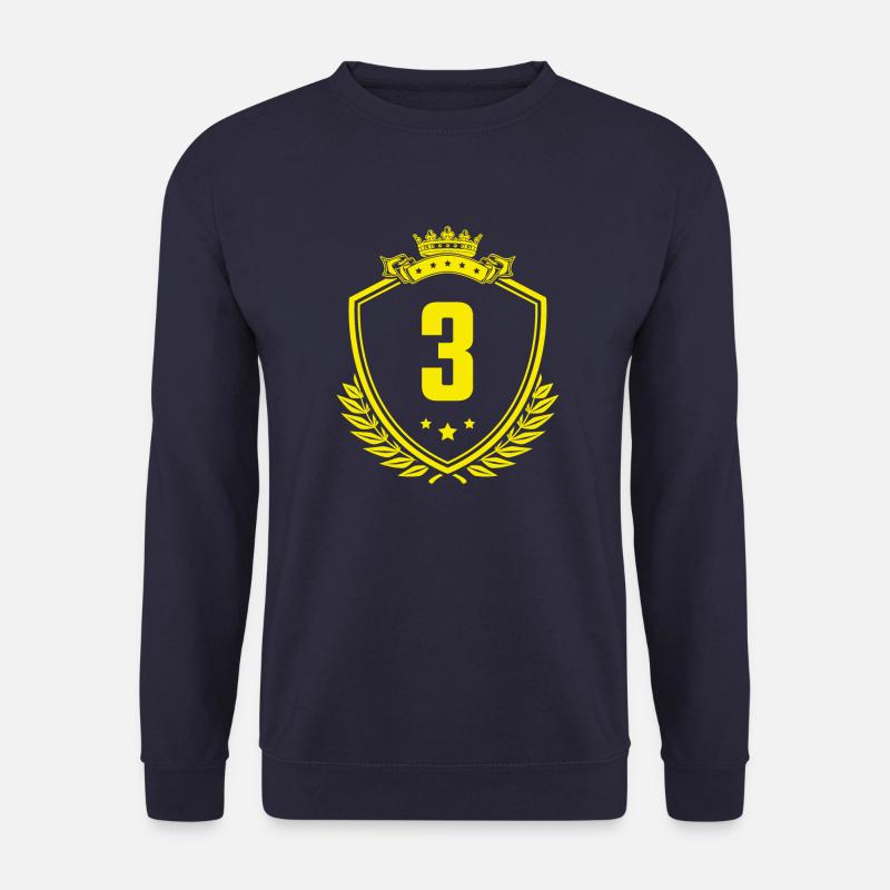 3 Zahl Wappen - Unisex Pullover - Navy