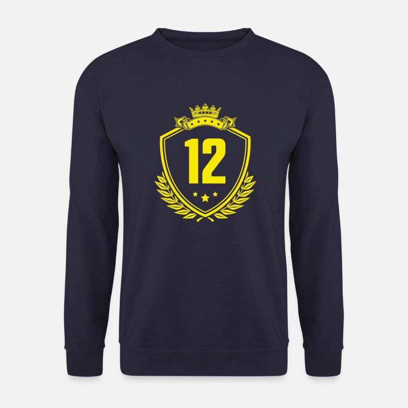 12 Zahl Wappen - Unisex Pullover - Navy