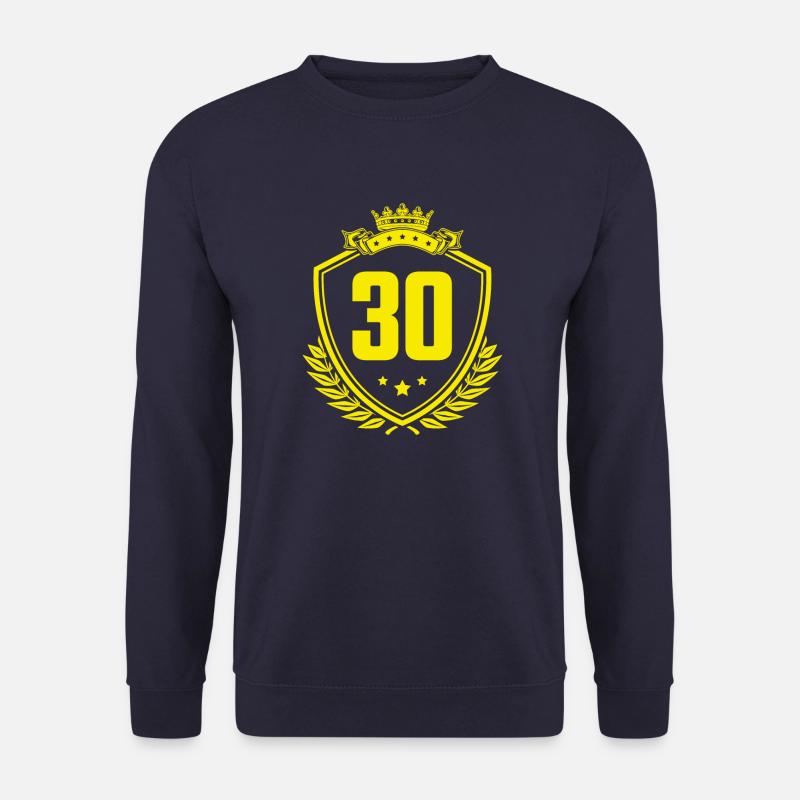 30 Zahl Wappen - Unisex Pullover - Navy