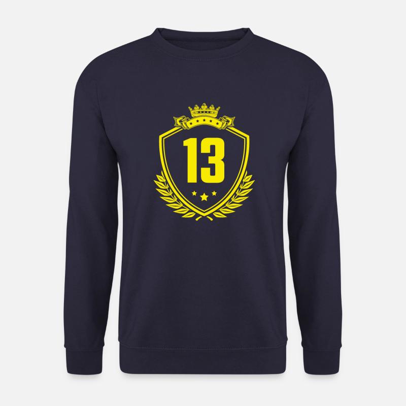 13 Zahl Wappen - Unisex Pullover - Navy