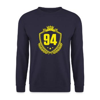 94 Nombre d’armoiries - Sweat-shirt Unisexe - marine - Devant - Alina (178cm) & Michal (187cm)