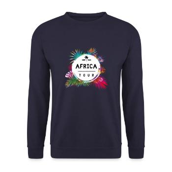 Afrika Tour Bunt - Unisex Pullover - Navy - Vorne - Alina (178cm) & Michal (187cm)
