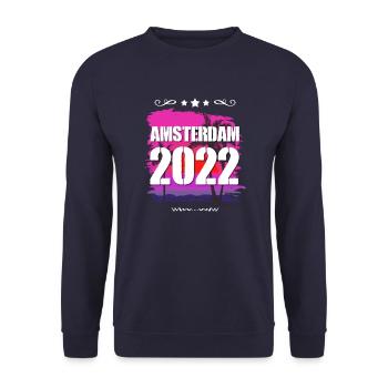 Amsterdam 2022 - Unisex Pullover - Navy - Vorne - Alina (178cm) & Michal (187cm)