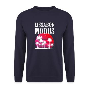 Mode Lisbonne - Sweat-shirt Unisexe - marine - Devant - Alina (178cm) & Michal (187cm)