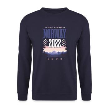Norway 2022 - Unisex Sweatshirt - navy - Front - Alina (178cm) & Michal (187cm)