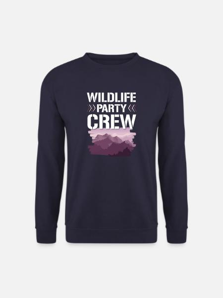 Wildlife Party Crew - Unisex Pullover - Navy