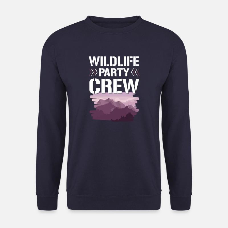 Wildlife Party Crew - Unisex Pullover - Navy