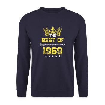 1969 best of birthday - Unisex Sweatshirt - navy - Front - Alina (178cm) & Michal (187cm)