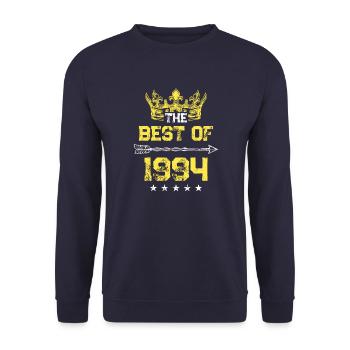 1994 best of Geburtstag - Unisex Pullover - Navy - Vorne - Alina (178cm) & Michal (187cm)