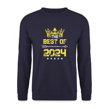 2024 meilleur de l’anniversaire - Sweat-shirt Unisexe - marine - Devant - Alina (178cm) & Michal (187cm)