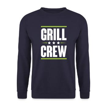 Grill Crew - Unisex Sweatshirt - navy - Front - Alina (178cm) & Michal (187cm)