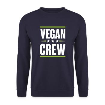 Vegan Crew - Unisex Sweatshirt - navy - Front - Alina (178cm) & Michal (187cm)