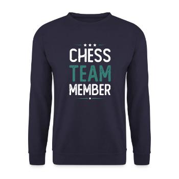 Chess Team - Unisex Sweatshirt - navy - Front - Alina (178cm) & Michal (187cm)