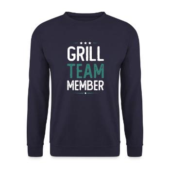 Grill Team - Unisex Pullover - Navy - Vorne - Alina (178cm) & Michal (187cm)