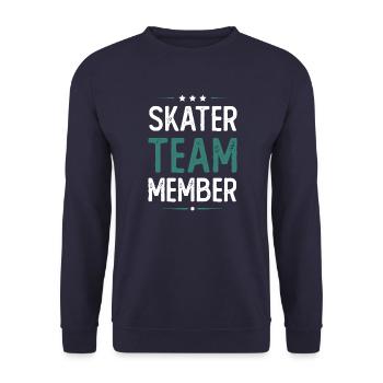 Skater Team - Unisex Sweatshirt - navy - Front - Alina (178cm) & Michal (187cm)