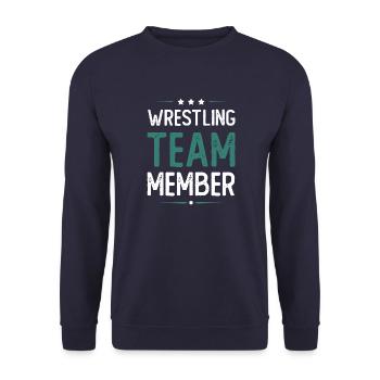 Wrestling Team - Unisex Sweatshirt - navy - Front - Alina (178cm) & Michal (187cm)